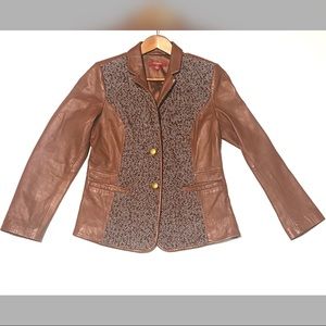 Liz Claiborne New York Leather Jacket - Brown
